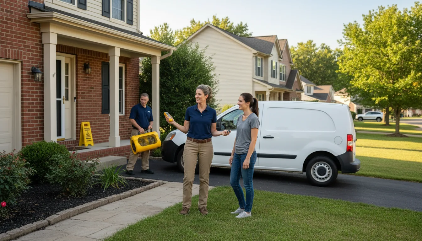 Residential water damage restoration in Blue Hill, NE